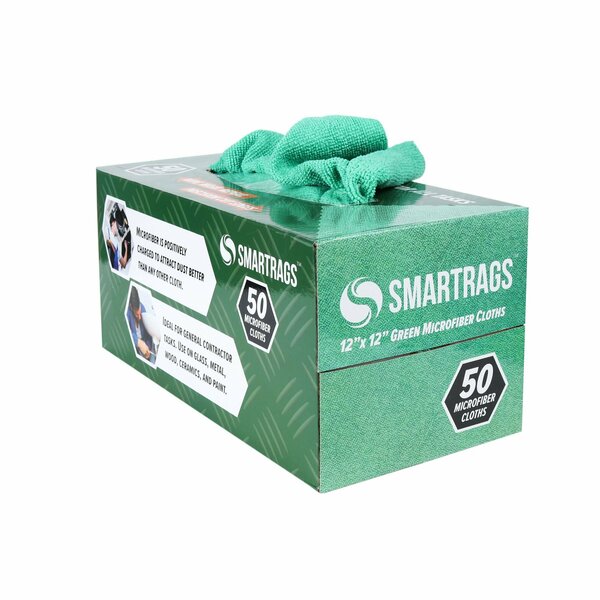 Monarch Brands Smart Microfiber Rags , Green, 50PK M950G-innerbx